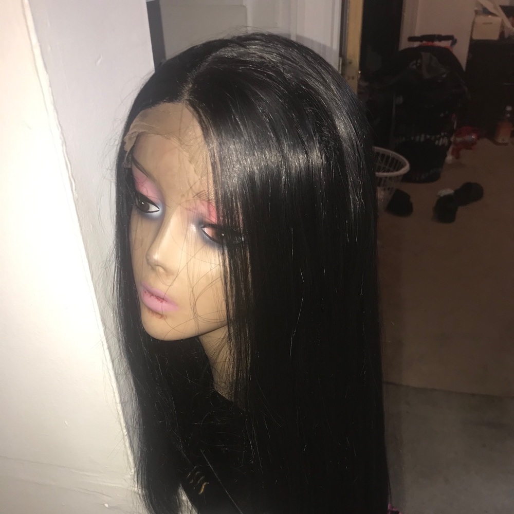 28in synthetic long frontal wig